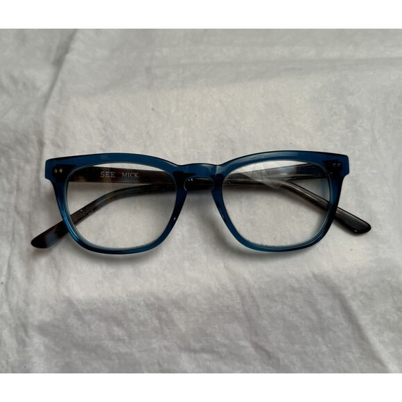 SEE Mick C932 Blue Full Rim Eyeglasses 50-19-145,‎ FRAMES ONLY - Picture 1 of 10